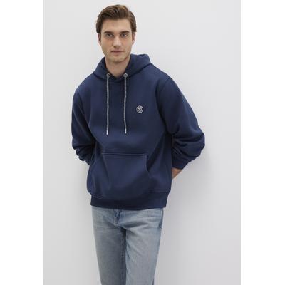 Kapuzenpullover MAVI "HOODIE", Herren, Gr. S, blau (schwarz iris), Stoff, 58% Baumwolle, 42% Polyester, bedruckt, normal normal, ohne Ausschnitt, normaler Saum, Pullover Kapuzenpullover, Logo Hoodie