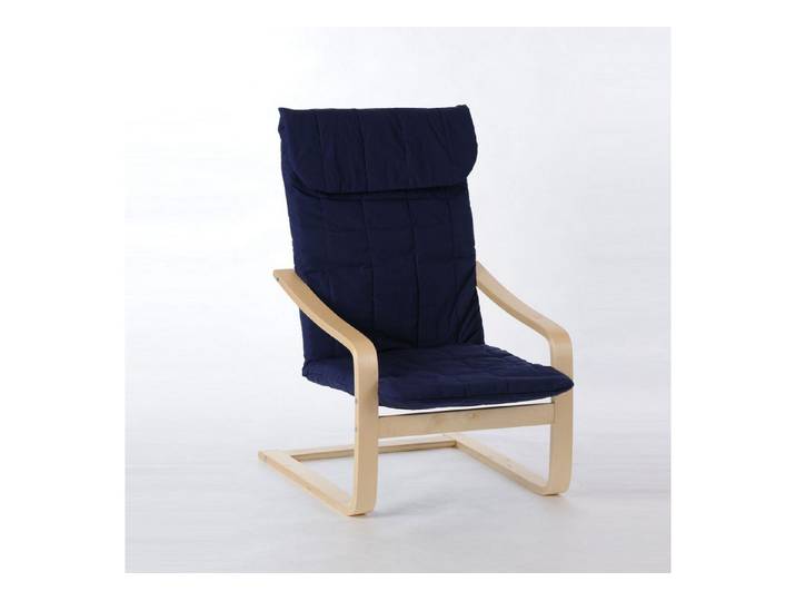 Möbel Akut Sessel Schwingsessel Siesta Gestell Birke Schichtholz Bezug blau