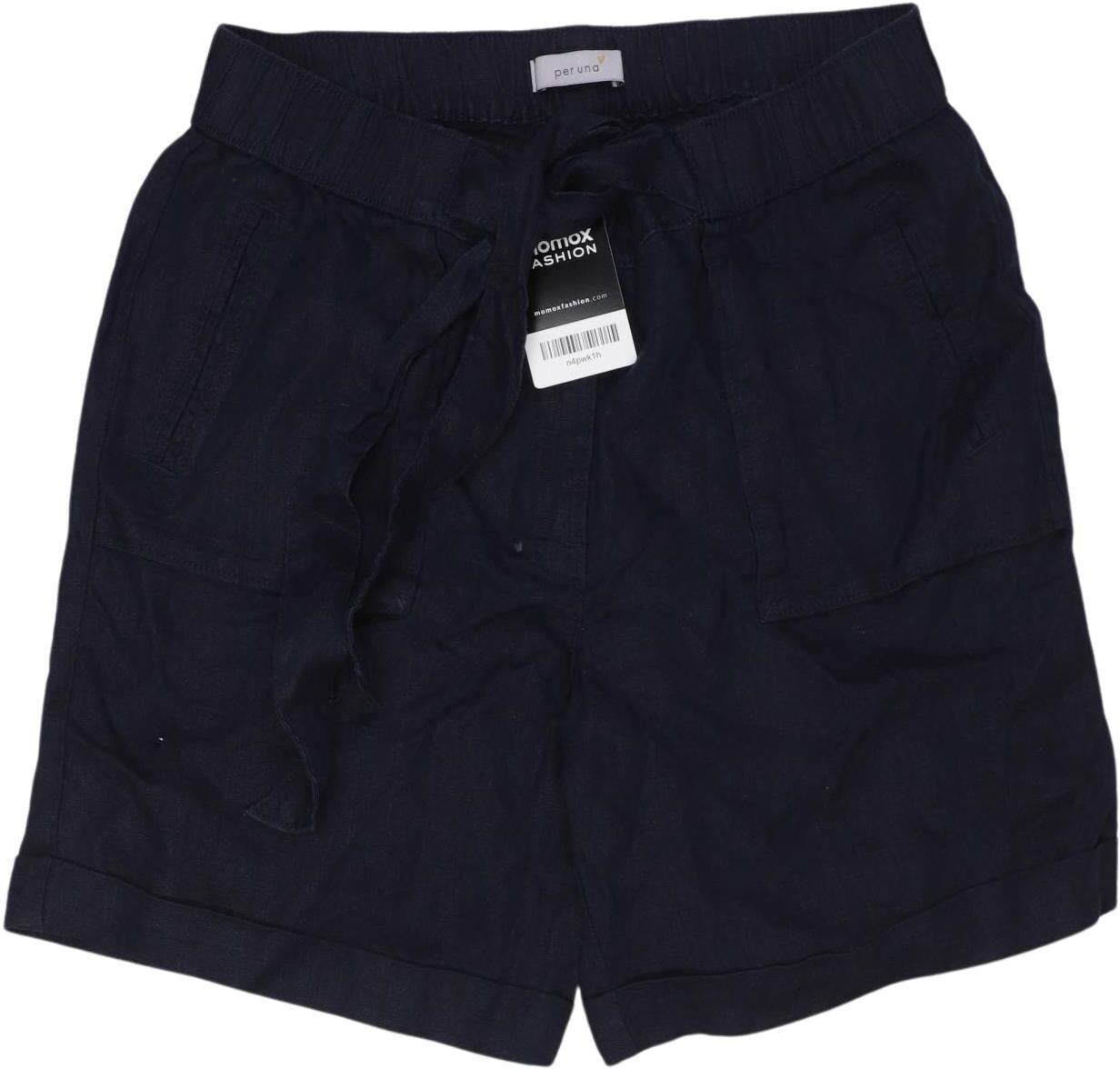 Marks & Spencer Damen Shorts, Marineblau, Gr. EU 38, Leinen - Second Hand