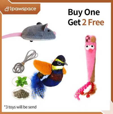 Inspire Curations Smart Moving Mouse Interactive Cat Toy grey Set