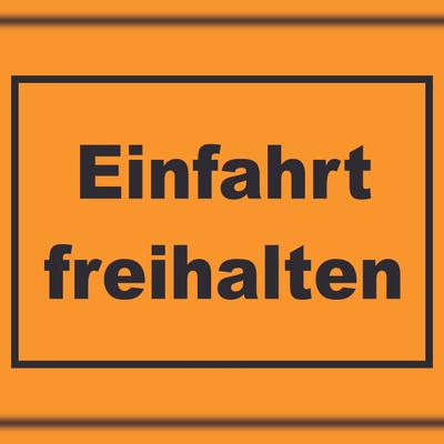 HB-Druck Einfahrt freihalten Schild schwarz-orange A3 (297x420mm)