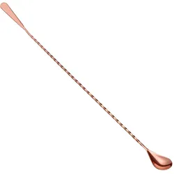 Ich-zapfe, Bar Zubehör, Barlöffel SPATULA mit Spatel Teardrop 45 cm (Barlöffel + Cocktailrührer)