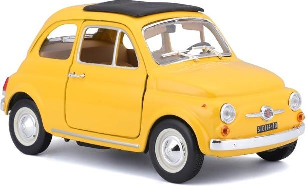 Bburago Fiat 500 F 1965 Klassieke Modelauto, Schaal 1:24, Metaal en Kunststof