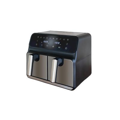 Unold 58685 Heißluftfritteuse Doppelkammer TWIN ZONE 1.700 Watt Leistung 8L Volumen verteilt auf 2 Kammern
