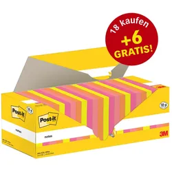 Post-it® Haftnotizen, farbsortiert, 100 Blatt pro Block