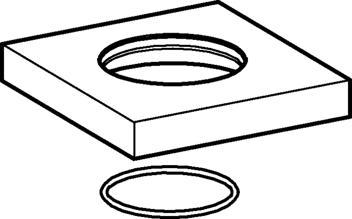 Hansa Rosette 75 x 75 mm komplett 59913879