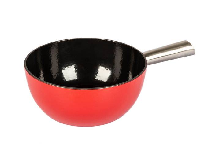Stöckli Elégance Käsefonduecaquelon 24cm Rot-Schwarz