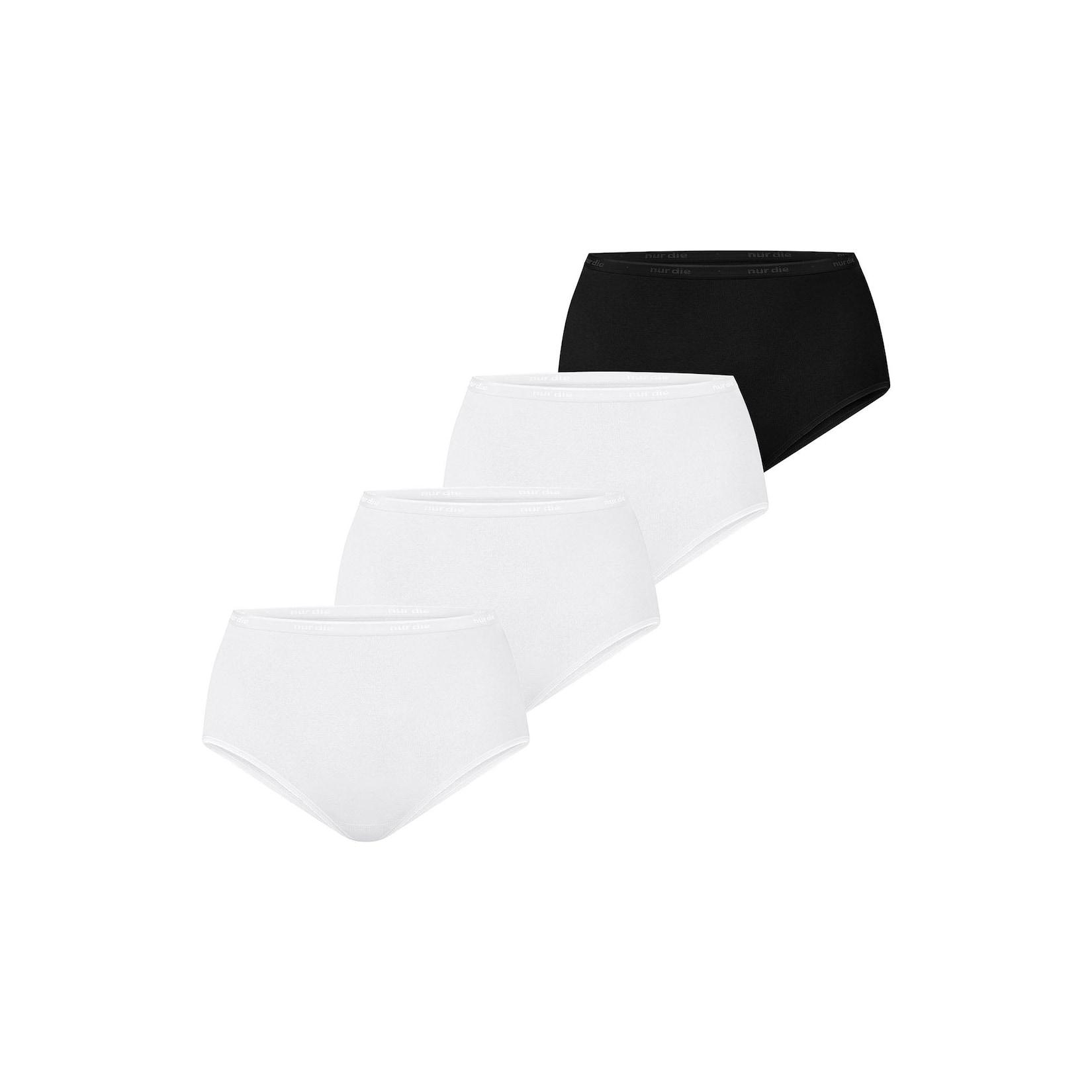 NUR DIE Damen Taillenslip Baumwolle 4er Pack