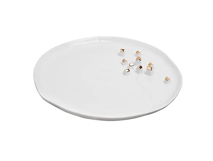 Räder 89851 Living - Porzellangeschichten - Teller - Dorf - Gold - Ø 32cm