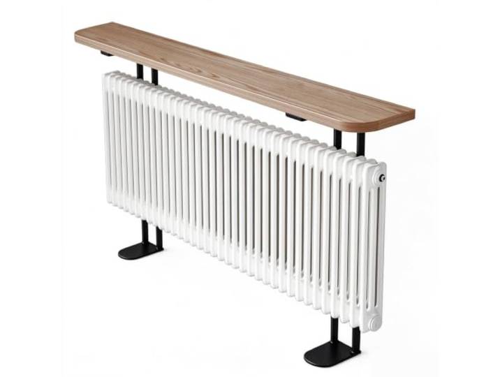 WUXTOKV Heizung Verkleidung, Offener Rahmen Heizungsabdeckung, Bodenstehend Heizung Abdeckung, Ohne Bohren, Tischbeine Kohlenstoffstahl, Rostbeständig, Nimmt Wenig Platz(White,90x15x82cm/35x6x32in)