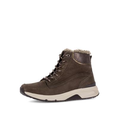 Schnürstiefelette GABOR "Schnürstiefelette", Damen, Gr. 35,5, braun, Schuhe Schnürstiefelette