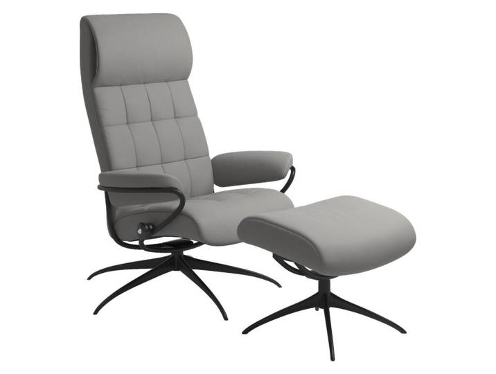 Stressless Relaxsesselset, Grau, Schwarz, Metall, Echtleder, Rindleder, Uni, 80x111x71 cm, Lederauswahl, Stoffauswahl, Relaxfunktion, Wohnzimmer, Sessel, Relaxsessel