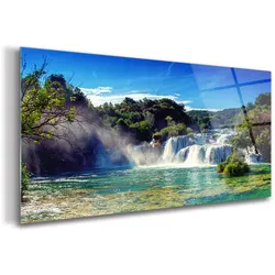 GLASBILD 140x70 cm Panoramalandschaft