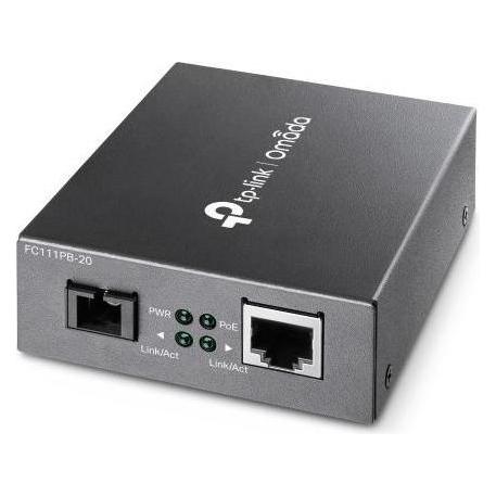 TP-Link 10/100 Mbit/s WDM-Medienkonverter mit PoE, 20km, SC, RJ45 (425420)