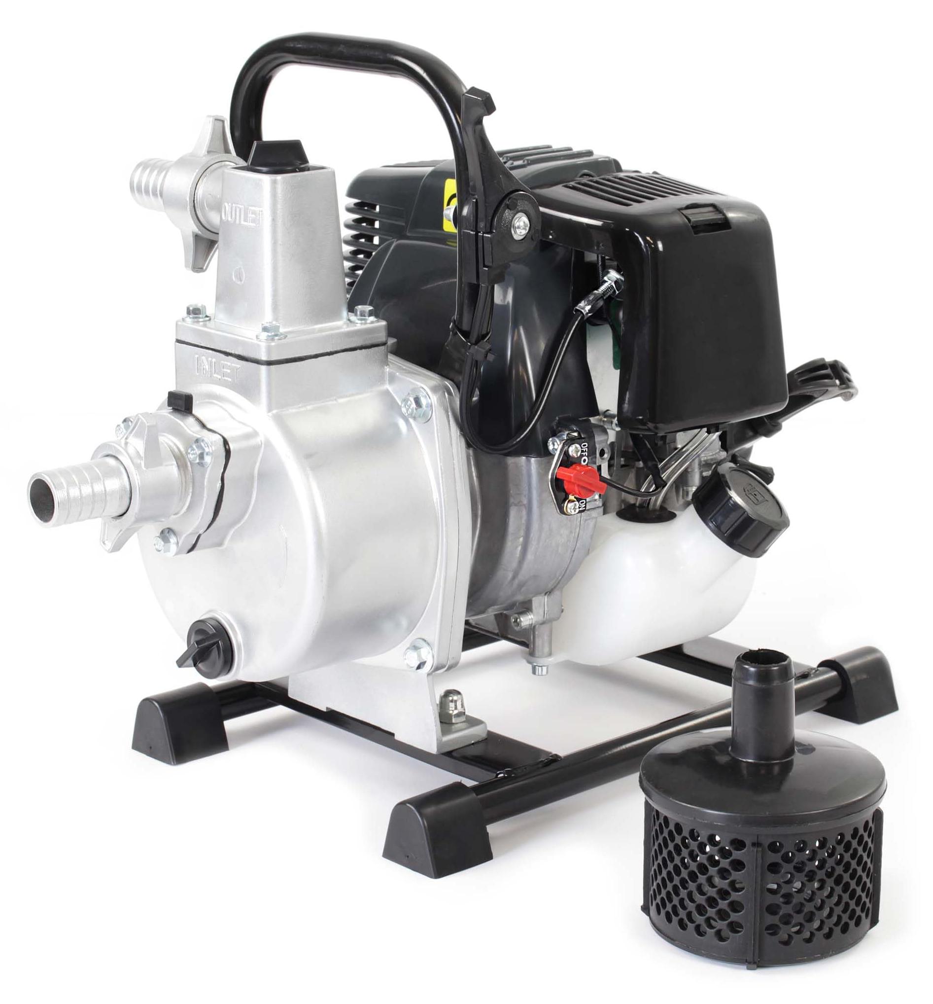 Benzin-Wasserpumpe 1 kW, 8.000 l/h, 30 m Förderhöhe