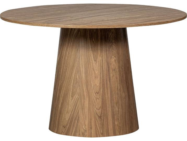 Esstisch WOOOD Maan , braun (walnuss, walnuss), B:120cm H:75cm T:120cm, Tische, Esstisch, runde Form, sichtbarer Holzmaserung, H 75 cm x Ø 120 cm