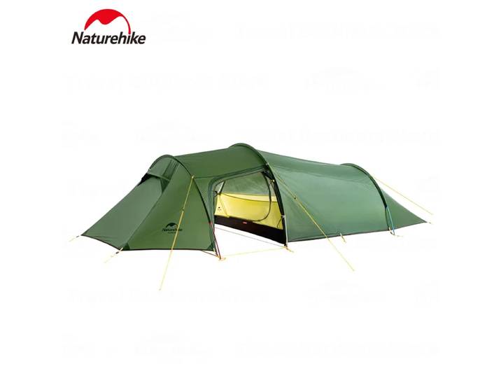 Tente tunnel Naturehike Opalus 20D en silicone pour 3 personnes, tente 4 saisons ultralégère portable pour le camping et la randonnée en plein air avec tapis