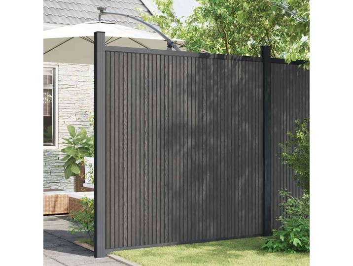 vidaXL Zaunelement WPC Grau 173x186 cm