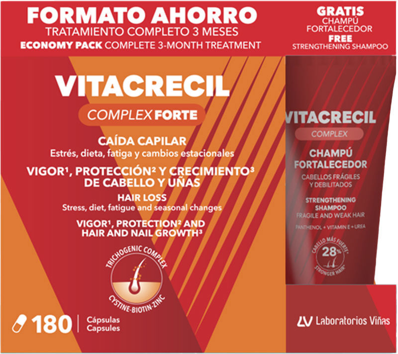 Capsules Vitacrecil Complex Forte + shampooing 2 unités