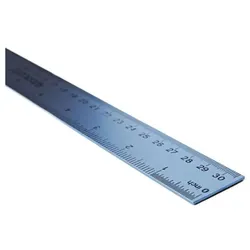 Westcott Metall-Lineal 30 cm blau, 3 cm