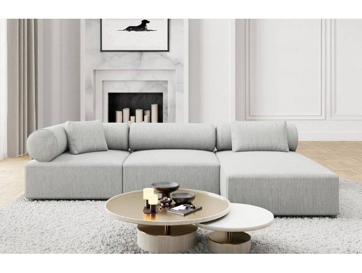 Couch Laguardia L-Form in Stoff