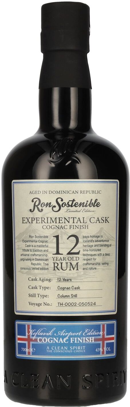 Ron Sostenible 12 Years Old Experimental Cognac Cask 43% Vol. 0,7l