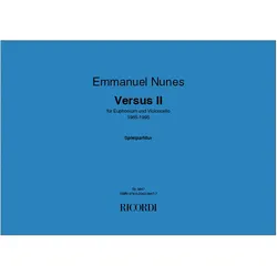 Versus Nr.2 für Euphonium und Violoncello 2 Spielpartituren, Fachbücher von Emmanuel Nunes