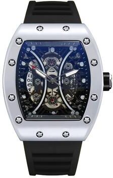 ModernMart Luxury Wine Barrel Dial Mens Watch Luminous Sports Calendar Wristwatch black