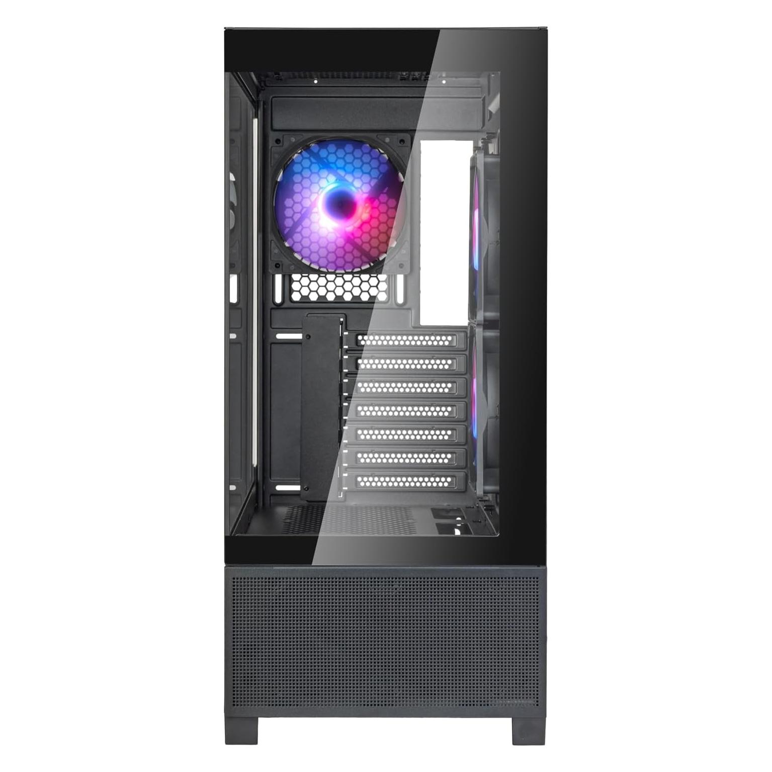 Silverstone SST-LD05-B-ARGB - Panorama Tower Micro-ATX Computer Case, black (ATX) (SST-LD05-B-ARGB)