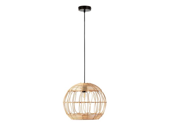 VS Venta-stock Hängeleuchte﻿ 39/39/155 Kaede, Beige, Naturmaterialen, Rund,Rund, E27, 39x155x39 cm, Lampen & Leuchten, Innenbeleuchtung, Hängeleuchten, Pendelleuchten