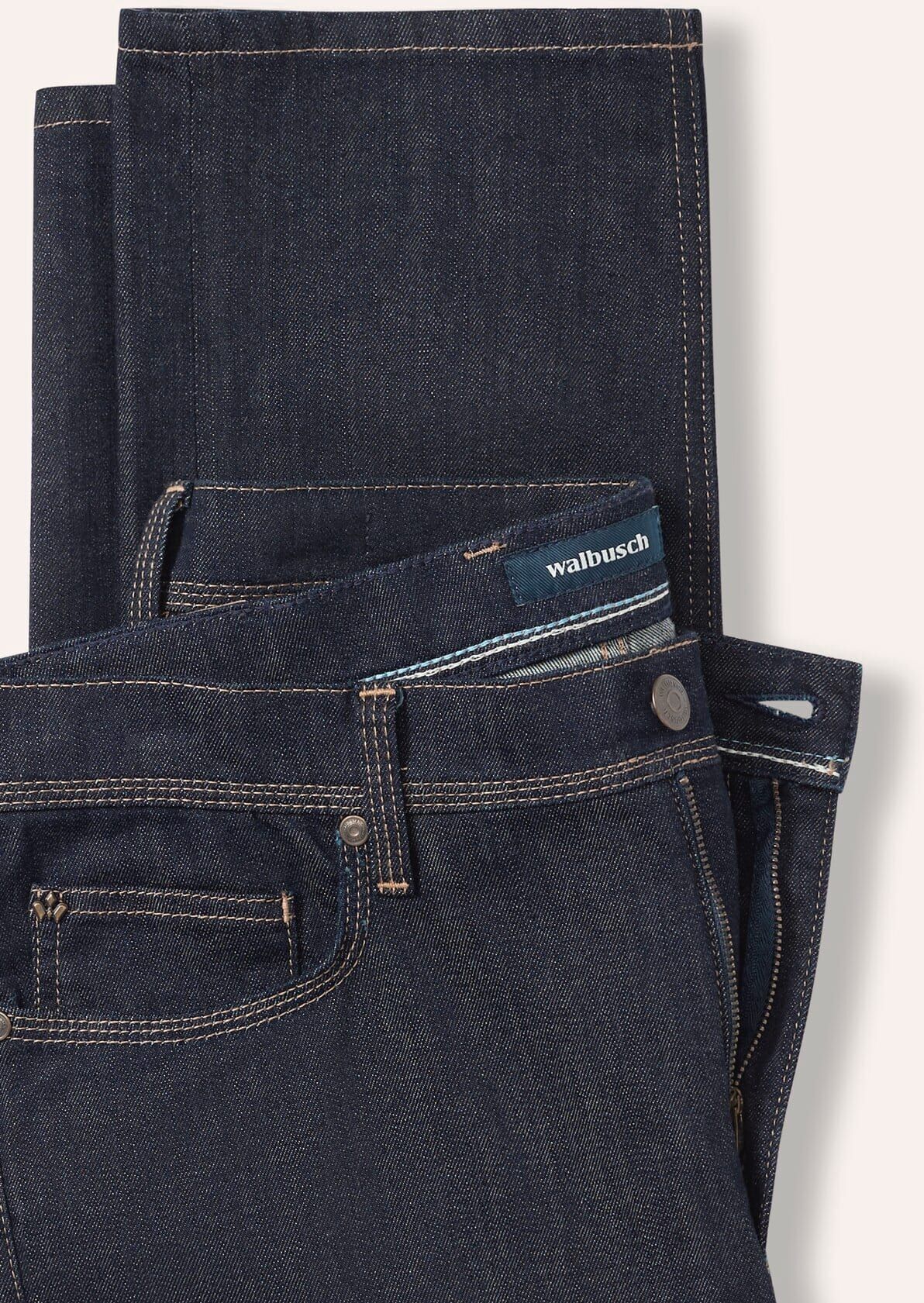 Walbusch Charakter-Jeans, Regular Fit#normale Größen#schlanke Größen#untersetzte Größen, Farbe Blau, 52, hoher Baumwollanteil Ganzjahrestauglich Herren