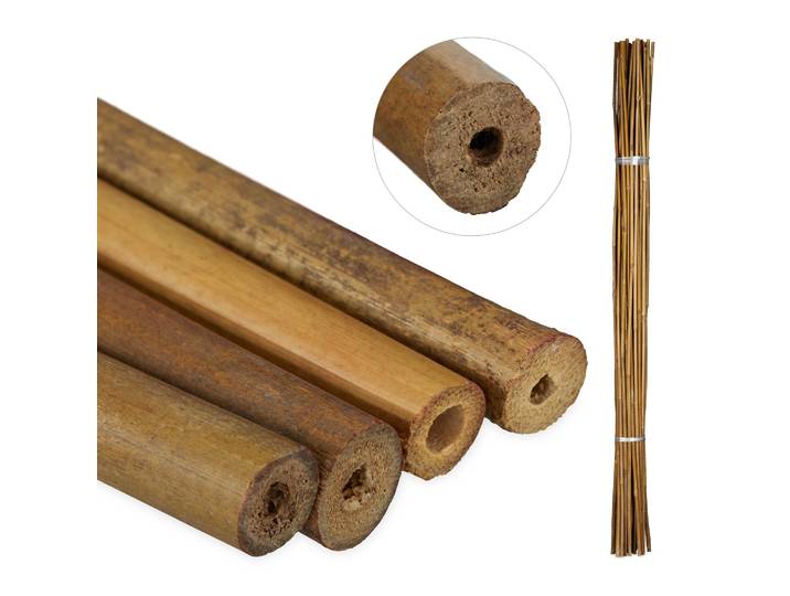 Bambus Pflanzstäbe 120cm 40er-Set Hellbraun