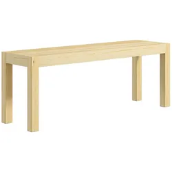 HOMCOM 120cm Sitzbank 2-Sitzer Essbank im Landhaus-Stil, Küchenbank für Küche