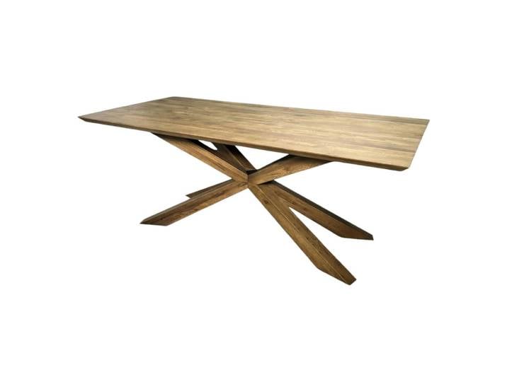 Table à manger pied mikado en chêne massif grisé l200cm