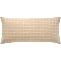 IB Laursen Kissenbezug Kopfteilkissen länglich, doppelt gewebt | 80x35 cm, Karomuster Beige 80x35 cm