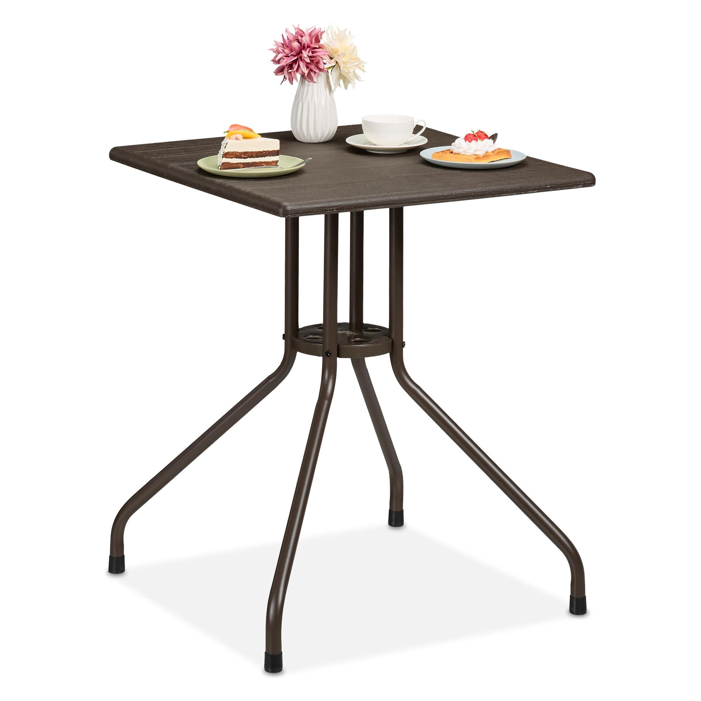 Relaxdays Gartentisch (61 x 61 x 75 cm) (4052025495770)