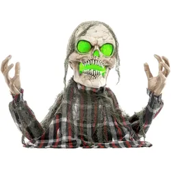 70CM Halloween Dekoration Skelett Halbkörper Figur mit LED-Lichter Soundfunktion