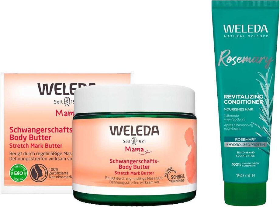 Weleda Schwangerschafts-body Butter & Rosmarin Conditioner 1Set