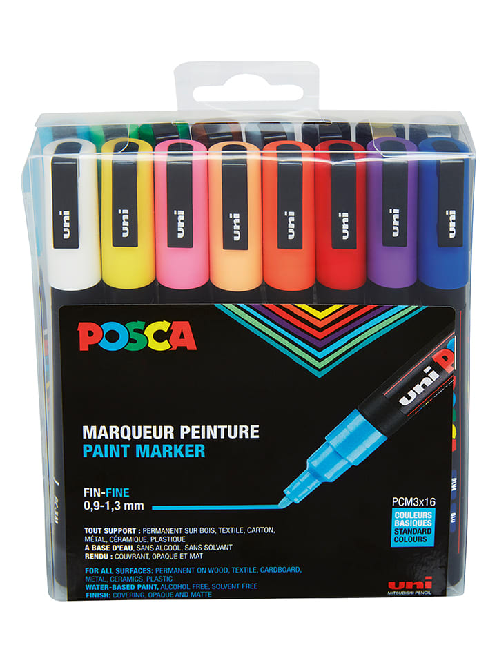 Textmarker "Uni Posca PC" - 16 Stück - onesize