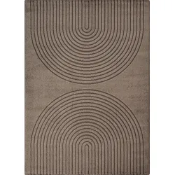 TEPPICHLÄUFER Geometrisch MUOTA Polypropylen Braun 80 x 150 cm