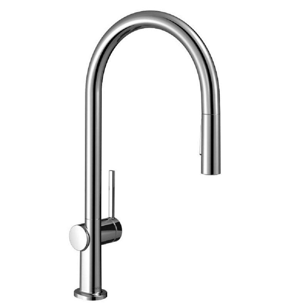 hansgrohe Küchenarmatur Talis Einhebel Küchenarmatur mit ausziehbarem Auslauf, Armatur Küche (Warmwasserarmatur & Kaltwasserarmatur, Kaltwassserhahn)