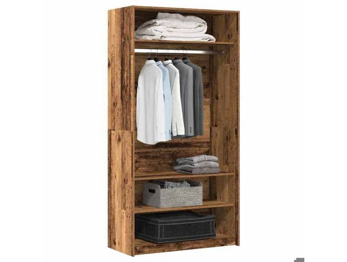 SALE 2026  Garde-robe Brun - Garde-robe vieux bois 100x50x200cm - bois d'ingénierie PRO403783467