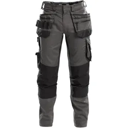 DASSY® Flux Multitaschen-Bundhose mit Stretch und Kniepolstertaschen - anthrazitgrau/schwarz - 54-5cm