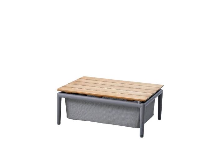 Cane-line Table basse Conic avec rangement Light grey, teak