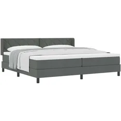 vidaXL, Boxspringbett, Boxspringbett mit Matratze Dunkelgrau 200x200 cm Stoff (200 x 200 cm)