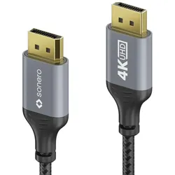 Sonero DisplayPort auf DisplayPort Kabel - 4K60 - grau/schwarz - 1,00m
