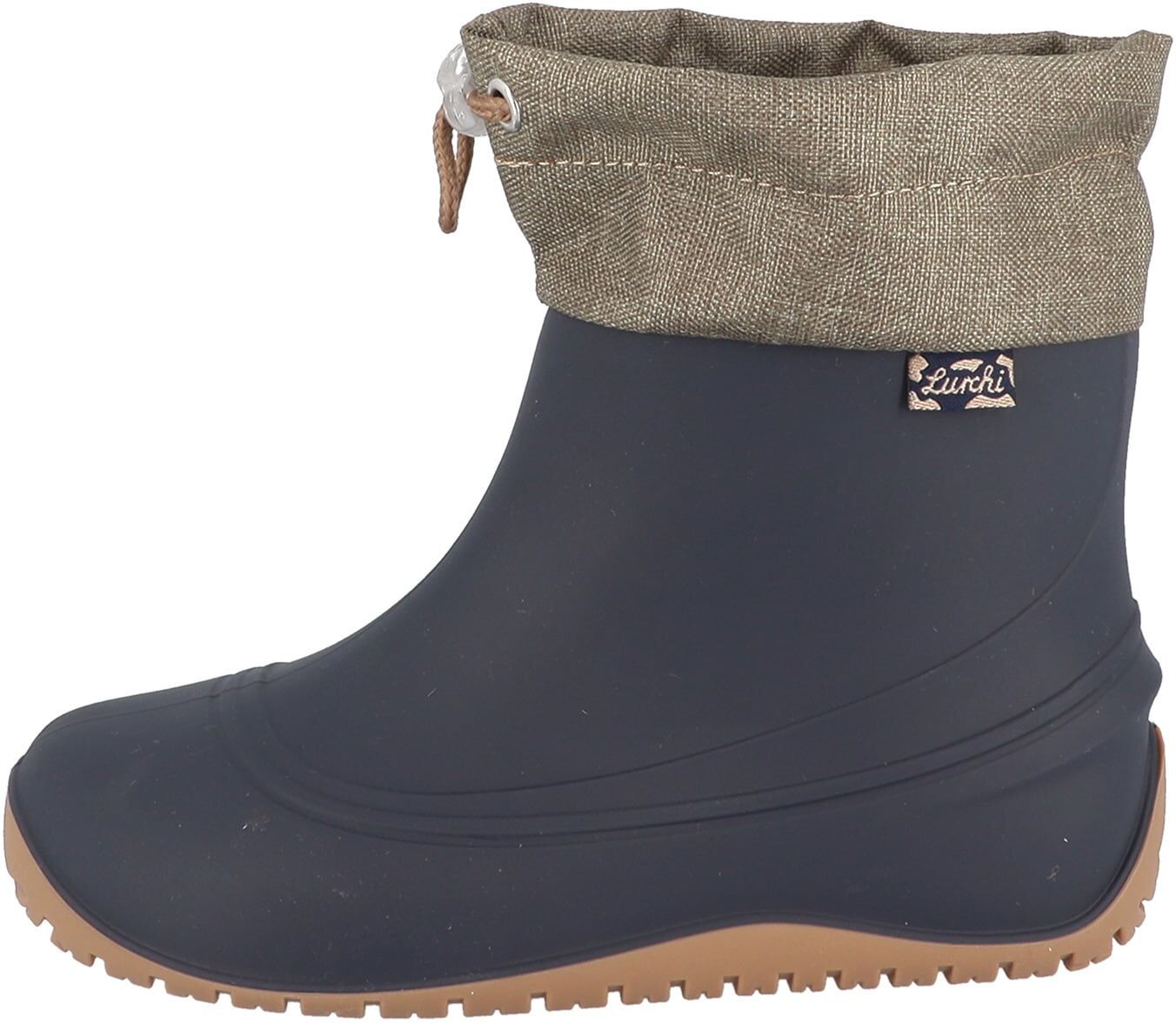 Gummistiefel LURCHI "Lurchi Polar Barefoot", Mädchen, Gr. 24, navy, Kunstfaser, Schuhe Gummistiefel