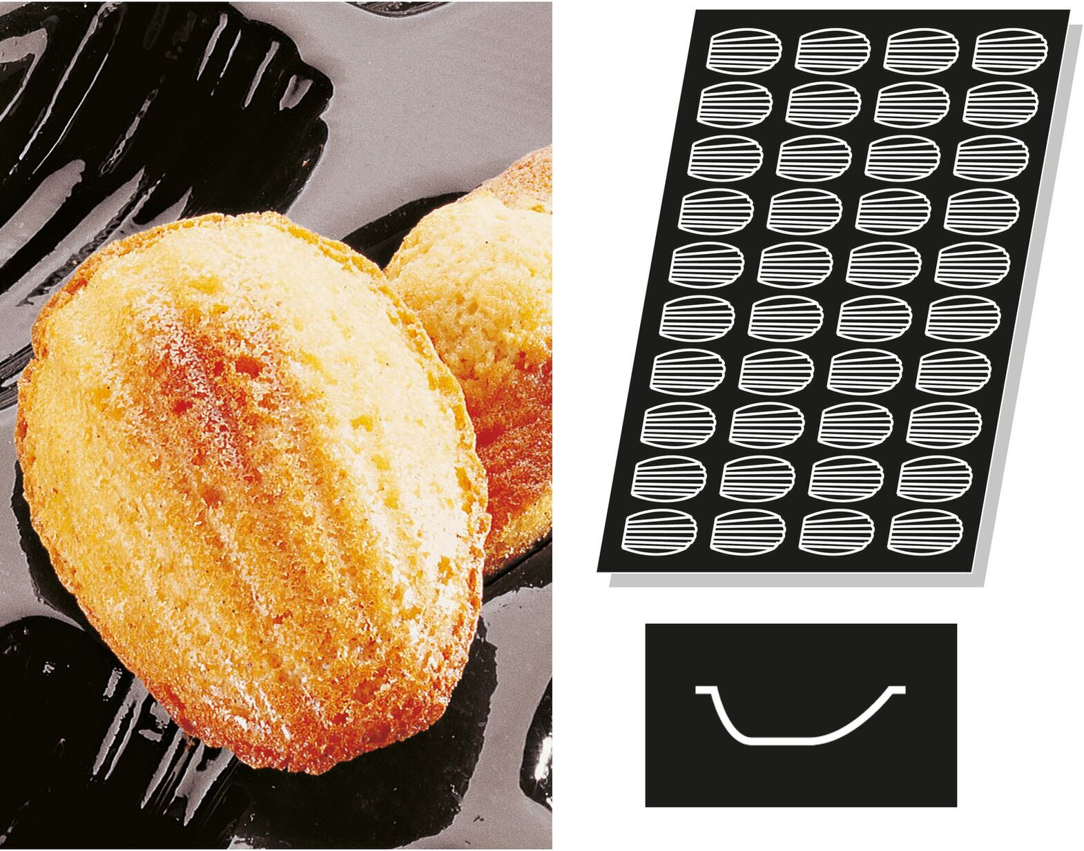 Paderno Stampo Flexipan multiplo Madeleines