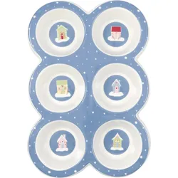GreenGate Muffin-Backform Laura Christmas, 27 x 19 cm, blau