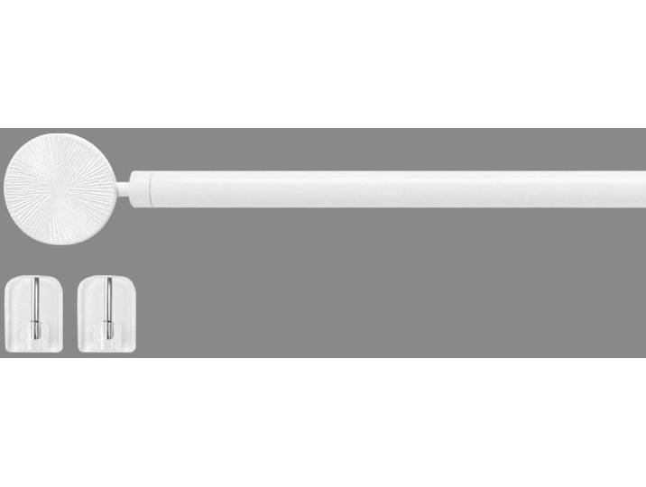 Scheibenstange GOOD LIFE Kreis Gr. 1, weiss (weiß), Ø:10mm, Kunststoff, Metall, Gardinenstangen, Scheibenstange